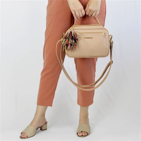 Bolsa de Couro Nude Alça Transversal