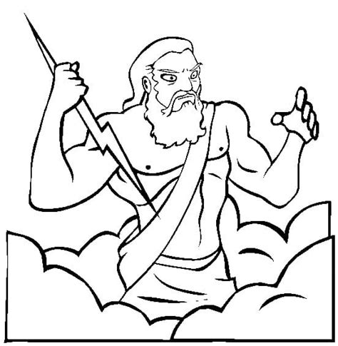 Desenhos De Zeus Forte Para Colorir E Imprimir Colorironline