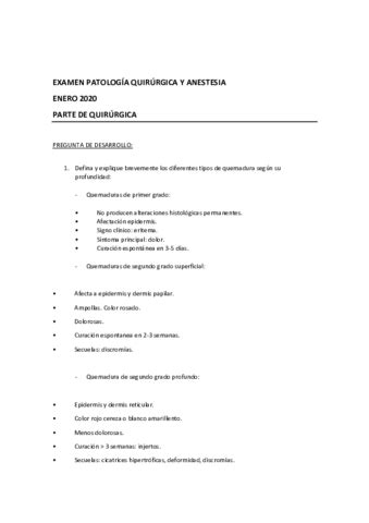 EXAMEN PATOLOGIA QUIRURGICA Y ANESTESIA Pdf