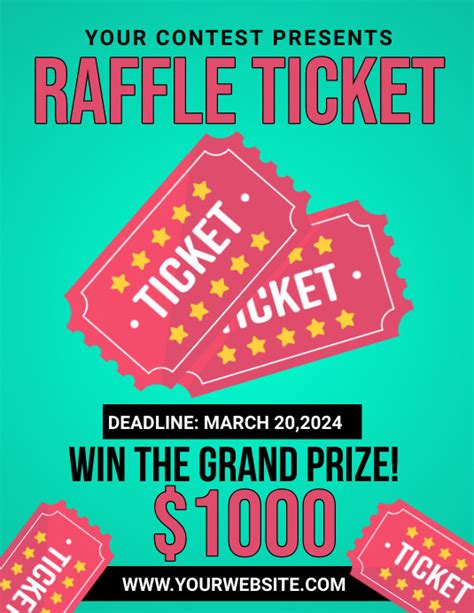 Raffle Ticket Flyer Template Postermywall