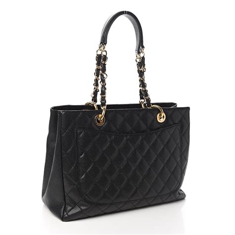 Chanel Caviar Quilted Grand Shopping Tote Gst Black 562720