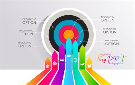 Process With Colorful Arrows And Dart TinyPPT