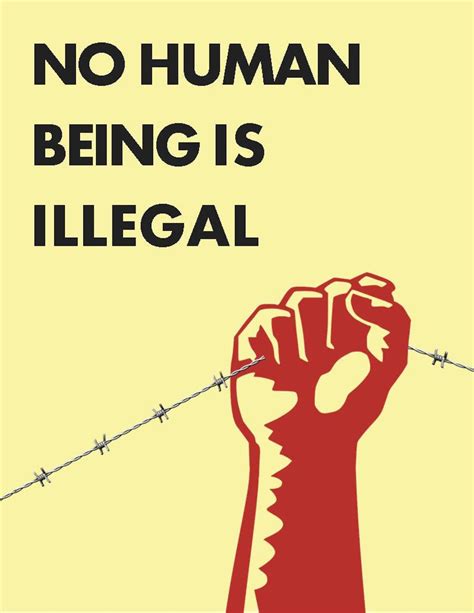 No Human Being Is Illegal Digital Download Poster Womens Etsy