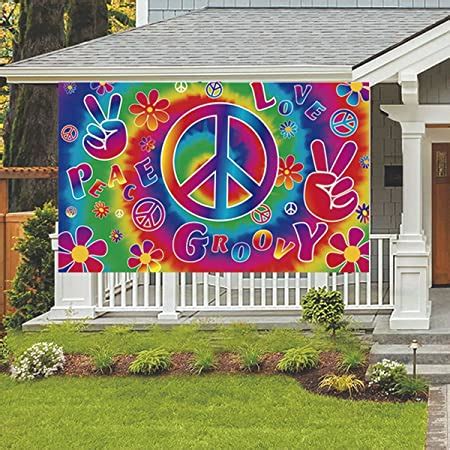 Amazon Loonelo Peace Groovy Love Backdrops Banner With X Inch