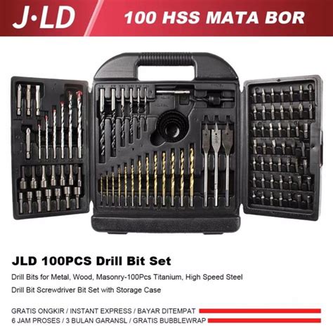 Jld 100pcs Mata Bor Set Mata Bor Untuk Logam Kayu Batu 100pcs