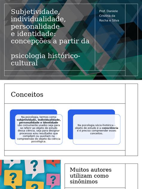 O Que É Subjetividade Na Psicologia - Subjetividade e Individualidade na Psicologia | PDF | Psicologia ...