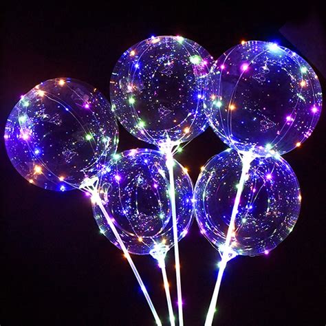 Ghioo Inch Luminous Led Balloon Led Transparent Balloon String