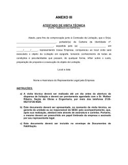 Anexo V Modelo de Declaração de Visita Técnica