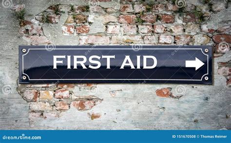 Street Sign First Aid Stock Photo Image Of Sign Revival 151670508