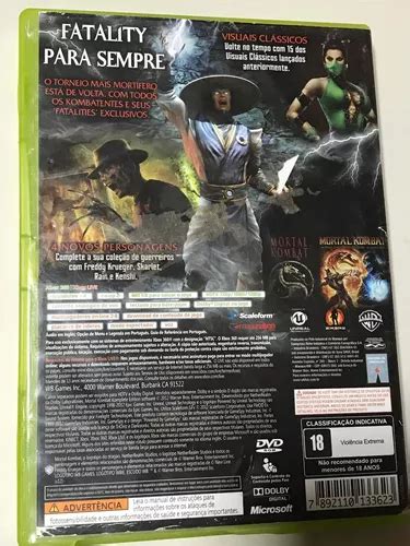 Mortal Kombat Original Komplete Editio Xbox Midia F Sica Venda Em