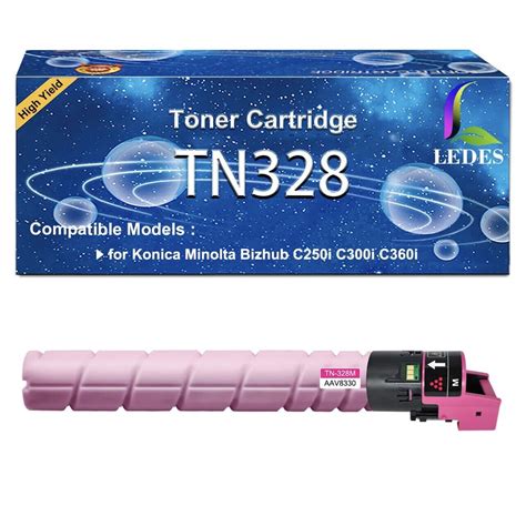 TN 328M Magenta Toner Cartridge AAV8330 For Konica Minolta Bizhub C360