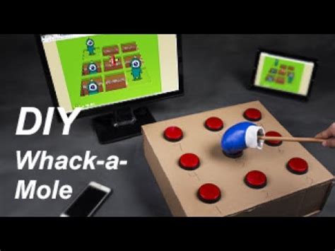 Arduino Projects How To Diy A Whack A Mole Game With Cardboard Box