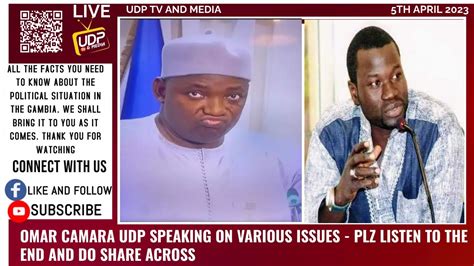 Omar Camara Udp Speaking On Various Issues Plz Listen To The End And