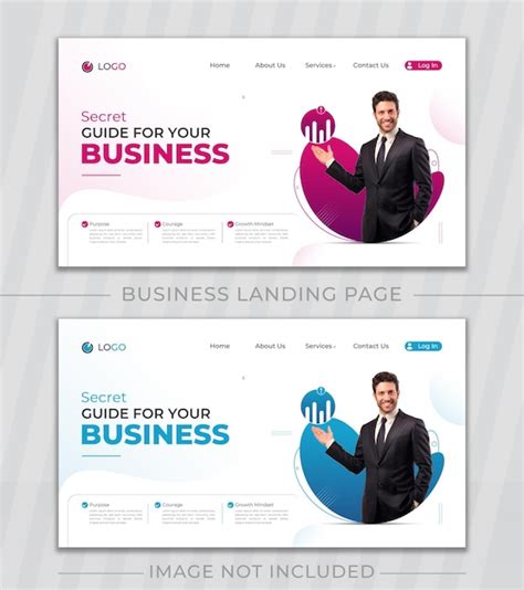 Minimale Landingpage Designvorlage F R Unternehmen Premium Vektor