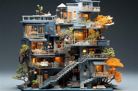 Premium Vector Futuristic House Built In The Jungle Rainforest Jungle