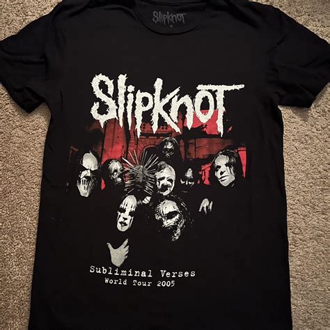 Slipknot World Tour Shirt Slipknot Bandtee Depop