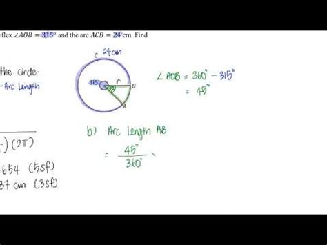 Finding Radius And Perimeter Of A Sector Given Arc Length And Angle At