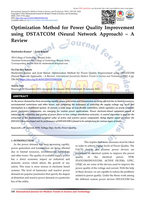 Pdf 338 International Journal For Modern Trends In Science And