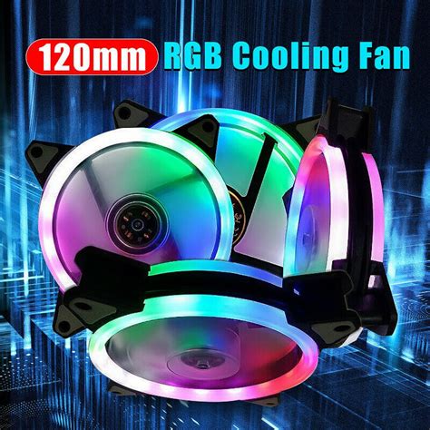 Led Cooling Fan Rgb Mm Dc V Brushless Cooler For Computer Case Pc