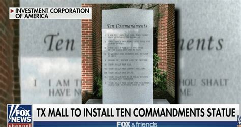 Ten Commandments Statue To Be Installed Outside Texas Mall