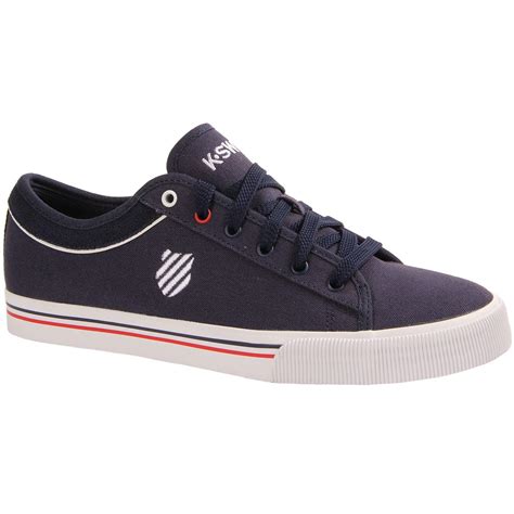 K Swiss Bridgeport Ii Mens Retro Canvas Trainers In Navy