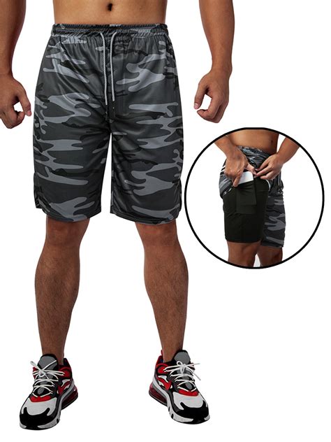 Mens Sport Shorts Workout Running Shorts Quick Dry Lightweight Athletic