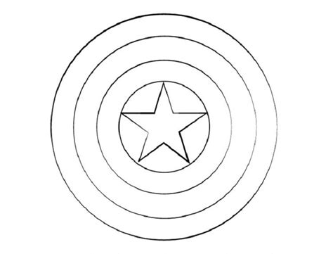 Captain America Shield Coloring Sheet