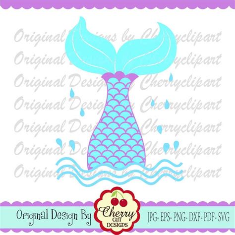 Mermaid Tail Svg Dxf Mermaid Svg Silhouette Cut Files Cric Inspire