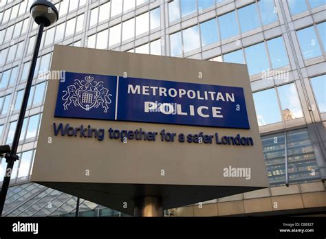 Rotating Sign Outside The Old Metropolitan Police Headquarters New