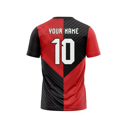 Black Red Divider Custom Football Jersey Design Customized Football