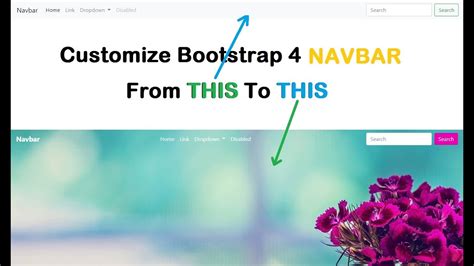 Customize Bootstrap 4 Navbar Css Only Youtube