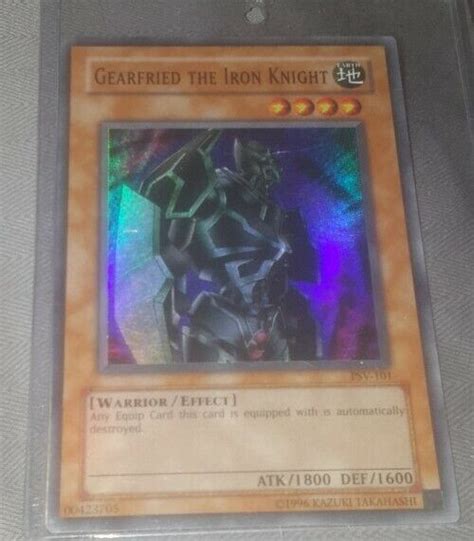 Yugioh CARD Gearfried The Iron Knight HOLOGRAPHIC PSV 101 1st Edition