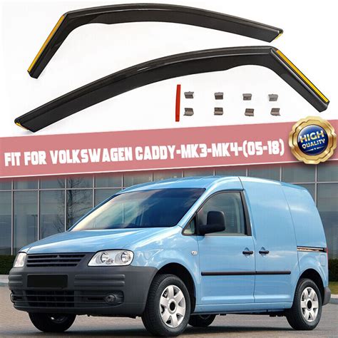 2Pcs Set Front Wind Rain Sun Deflectors Tinted For VW CADDY MK3 MK4 2