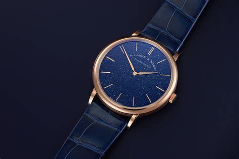 News A Lange S Hne Saxonia Thin Blue Gold Flux Pink Gold