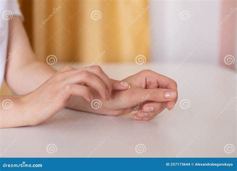 Squeeze The Cream From The Bottle Onto Your Hand Stock Photo Image Of