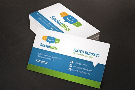 15 + Best Social Business Cards Templates