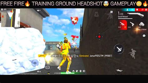 Free Fire🔥traning Ground Only Red Number Headshot🤯 Training Ground