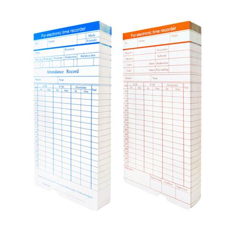 Vevor Time Cards Columns Two Sided Monthly Timesheets Wayfair Canada