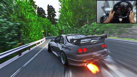 Drifting Nissan Gtr R On Japanese Touge L Assetto Corsa Logitech G