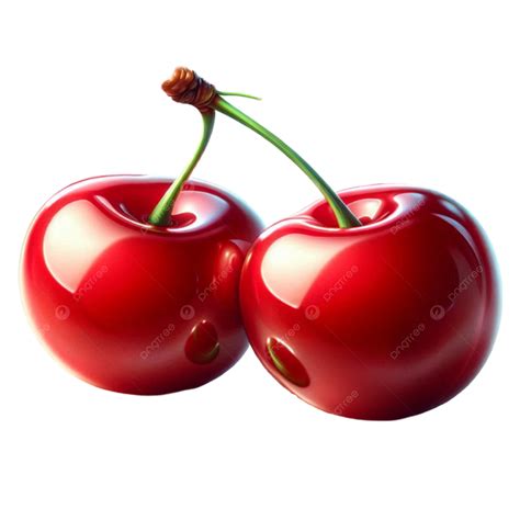 Realistic Red Cherry Fruit Vector Realistic Cherry Fruit Vector Png