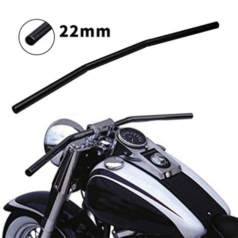 7 8 Inch Motorcycle Handlebar 22mm Black Drag Straight Bar Cafe Racer