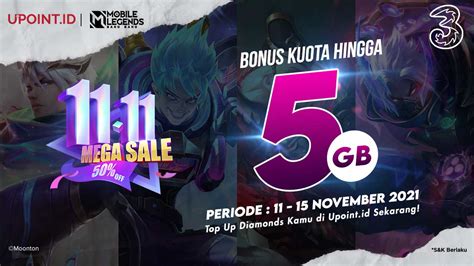 Promo Dapatkan Bonus Kuota Hingga Gb Top Up Mobile Legends