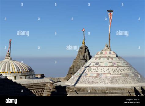 Jain Temple Complex On The Holy Girnar Hill Near The Junagadh City In