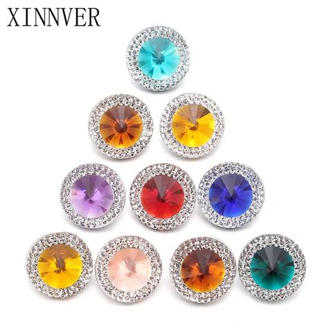 10pcs Lot Mixed Color Alloy Resin 18mm Snaps Buttons Fit Xinnver Snap