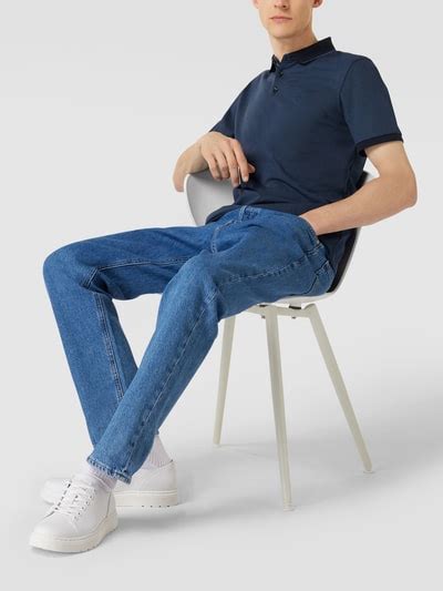 Boss Poloshirt Mit Label Stitching Modell Prout Marineblau Online