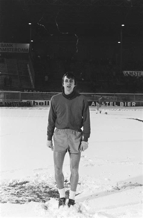 Naked Football Johan Cruyff During Ajax Against Eintracht