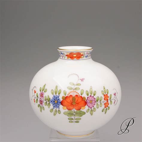 Vase Meissen 1 Wahl Indische Blumenmalerei Mit Kupferfarben Porzellan