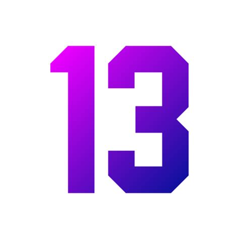 number  generic flat gradient icon