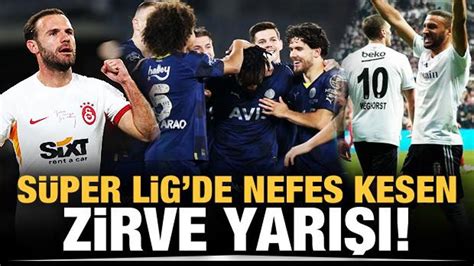 Süper Lig de nefes kesen zirve yarışı Tüm Spor Haber SÜPER LİG