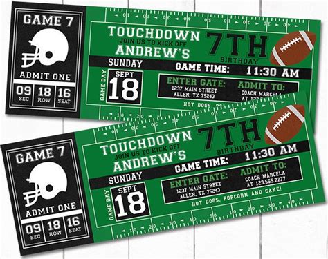 Football Party Invitations | Sports Themed Parties | PartyIdeaPros.com